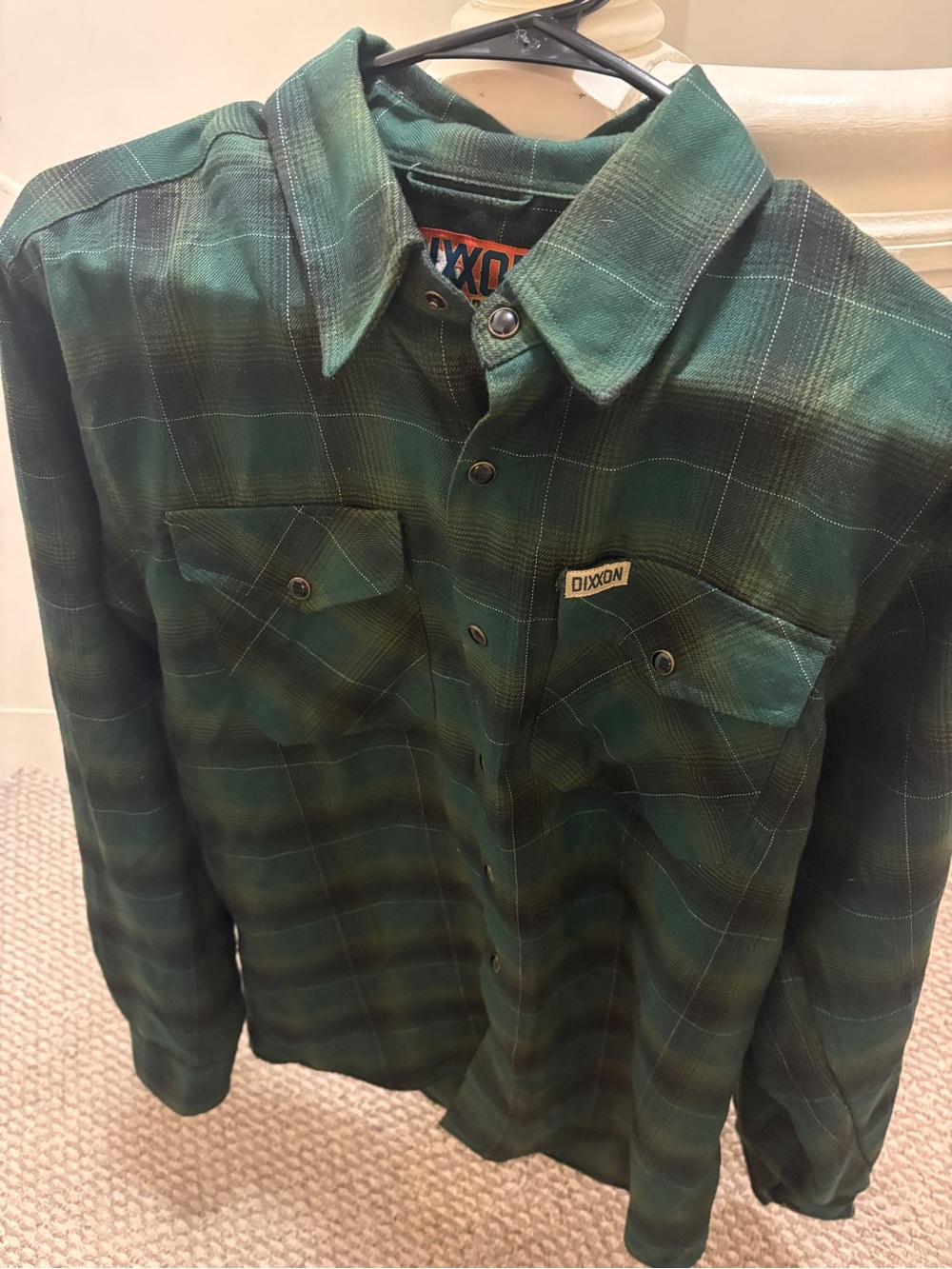 DIXXON Green Plaid Snap-Front Shirt Jacket